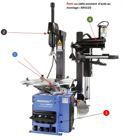 DÉMONTE PNEU SEMI-AUTOMATIQUE VL / VUL : MONTY 3300-22